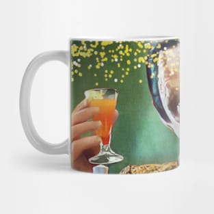 Gold Confetti Cheers from Space Murder Lizard Mug